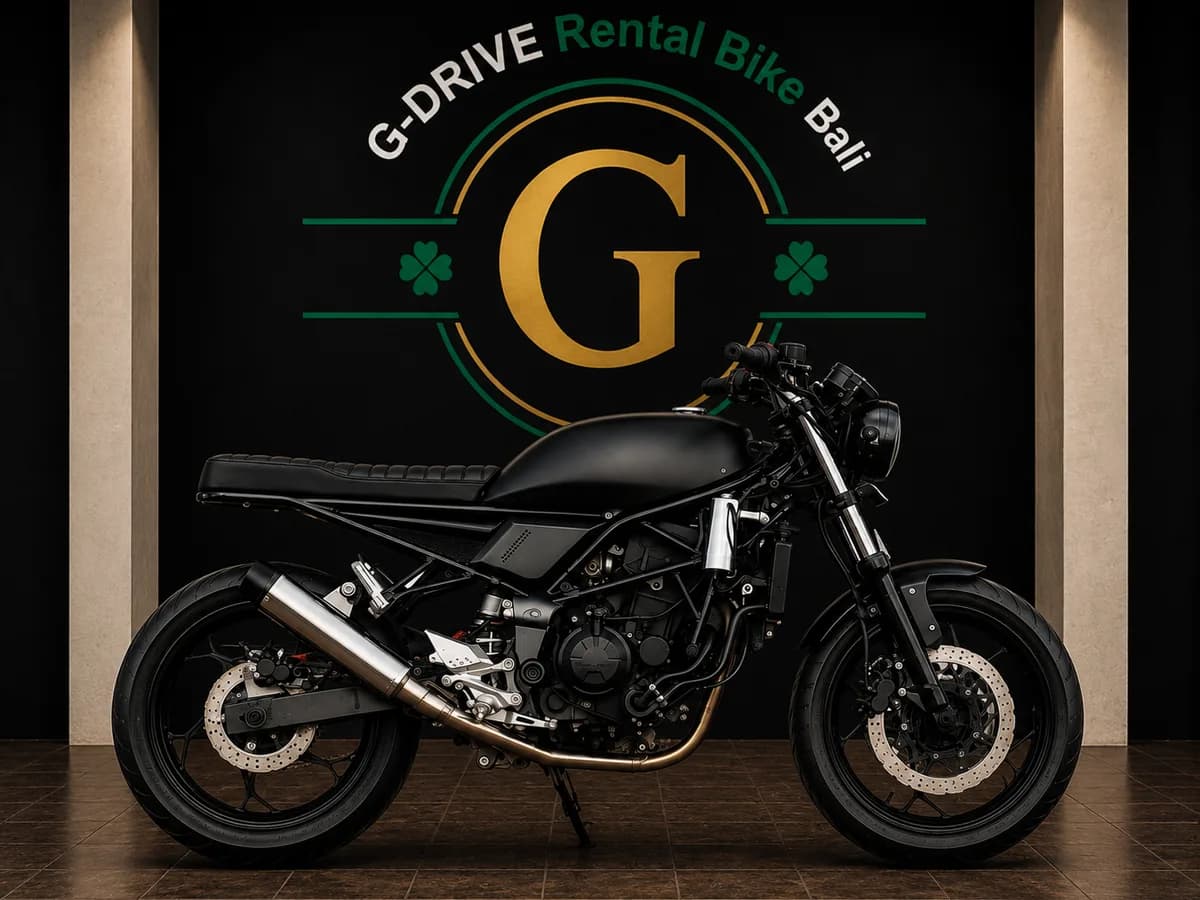 Kawasaki Z250SL Custom Black rental in Bali — sport bike rental Bali