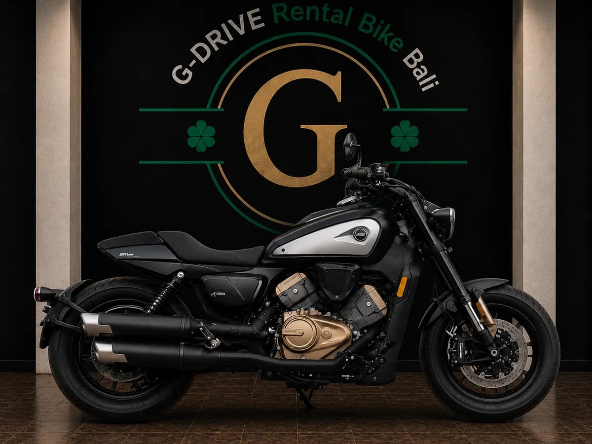 QJMotor SRV 600 V ABS V4 rental in Bali — sport bike rental Bali