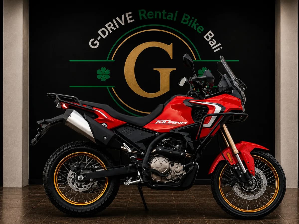 QJMotor Tourino 250 Dx ABS rental in Bali — adventure bike rental Bali