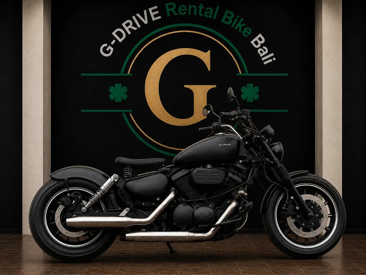 SM Sport V16 Custom Bobber rental in Bali — big bike rental Bali
